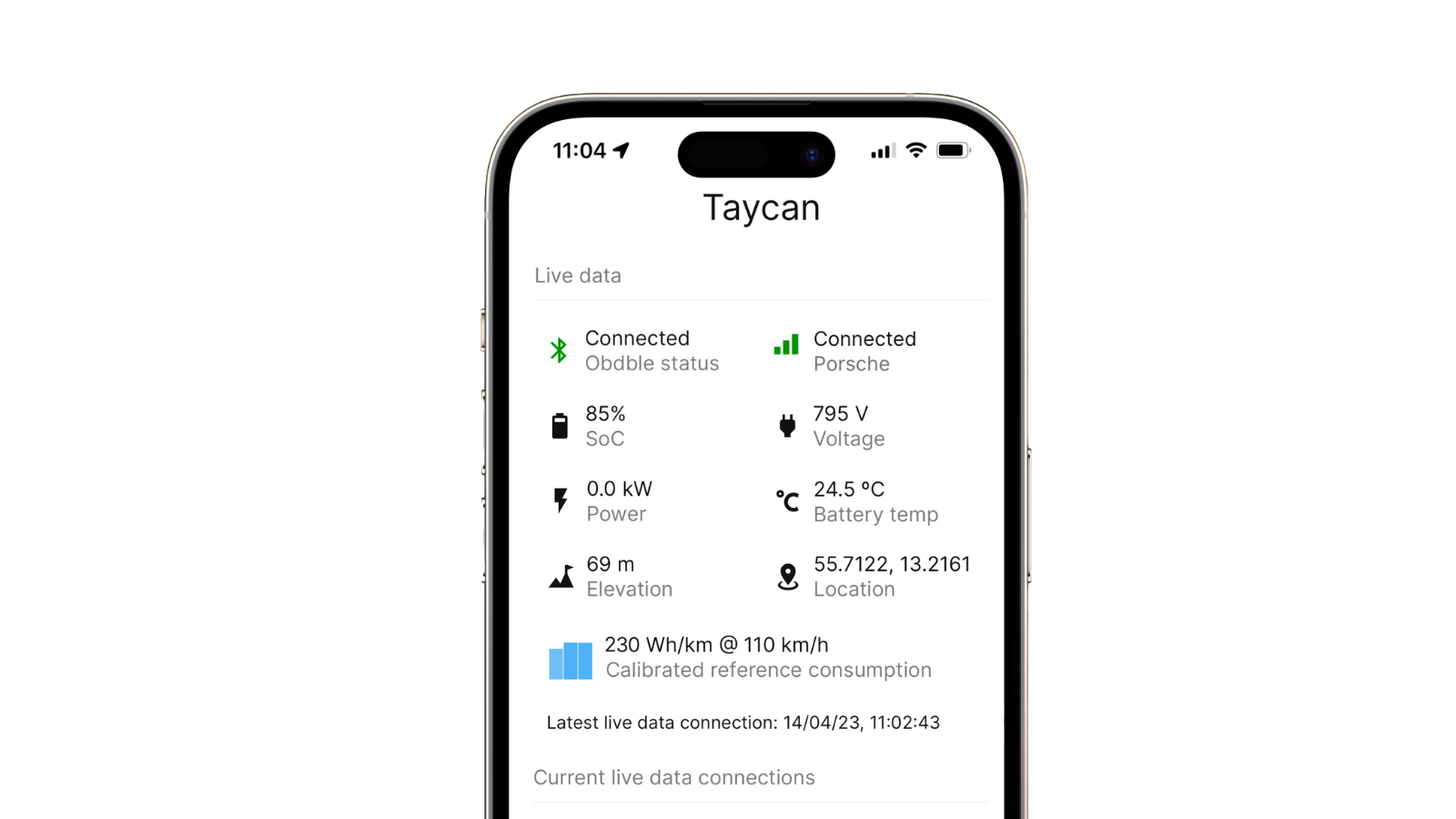 Over-the-air live data for Porsche